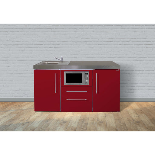 Stengel - Mini-Küche Miniküche Premiumline MPMBR160MWBli2Sn Bordeauxrot