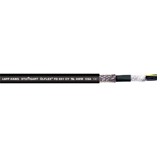 Lapp Kabel&Leitung - Energiekabel < 1 kV, für ortsveränderlichen Einsatz ÖLFLEX FD 891 CY 5G1,5 1027305/500 − 500 Meter