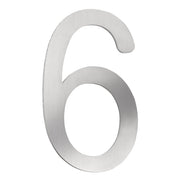 CMD Creativ - Beschriftung Buchstaben/Zahlen Hausnummer 6 Klein HN-6 Edelstahl, 16 cm