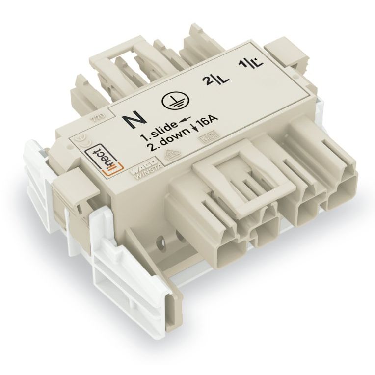 WAGO - Geräteanschluss für steckbare Gebäudeinstallation Linect-T-Steckverbinder 770-6224 Kod. A,weiß − 25 Stück