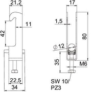 OBO Bettermann - Bügelschelle BS-W1-K-12 A2 08-12mm − 25 Stück