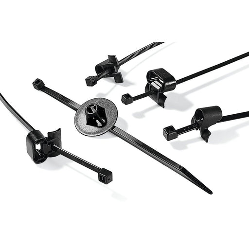 HellermannTyton - Kabelbinder Befestigungsbinder T50ROSSBS5-HS-BK-D1 200x4,6 sw − 500 Stück