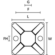HellermannTyton - Befestigungssockel und -element für Kabelbinder Befestigungssockel MB2A-151-01800 Schwarz 50 ST ME − 100 Stück