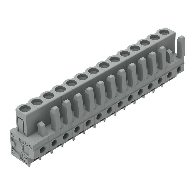WAGO - Leiterplattensteckverbinder THT-Federleiste gerade 232-144 Rastermaß 5mm,grau − 25 Stück