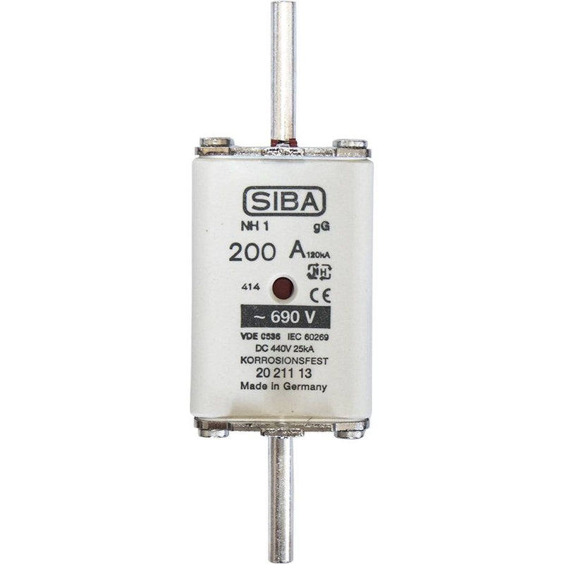 Siba - Messersicherung NH-Sicherungseinsatz 2021113.250 250A NH1 gG 690V − 3 Stück