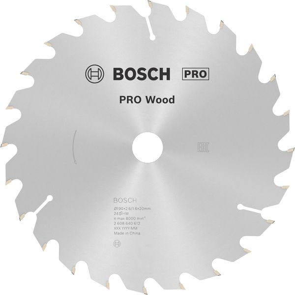 Bosch - Kreissägeblatt PRO Wood Kreissägeblatt, 2608640612 190 x 2,6 x 20 mm