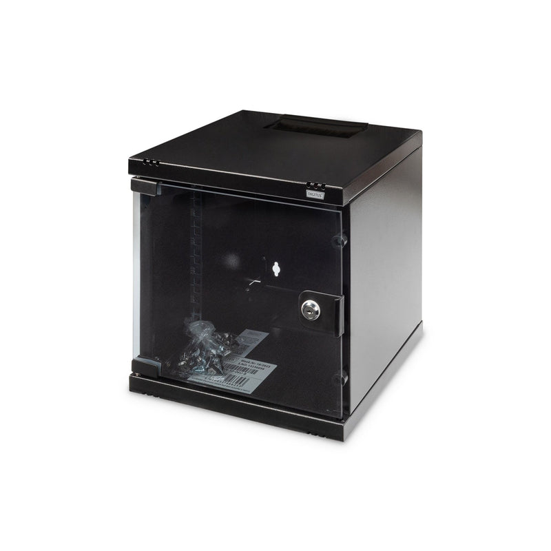 DIGITUS - Netzwerk-/Serverschrank Wandschrank 6HE DN-10-06U-B RAL9005 300mm tief