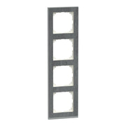 Merten - Abdeckrahmen Decor-Rahmen 4-fach MEG4040-3669 Schiefer/aluminium