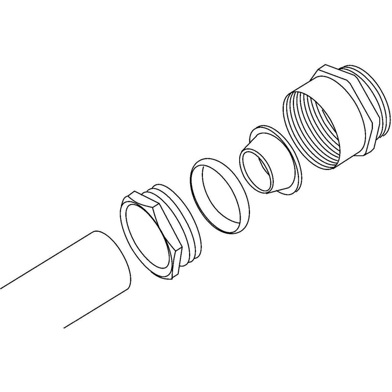 HKL - Metall-Schutzschlauch-Verschraubung Schutzschlauchverschraub. 330/29 − 10 Stück