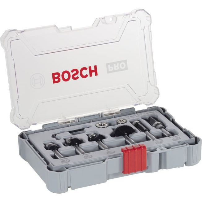 Bosch Power Tools - Werkzeugset PRO Kantenfräser-Set, 2607017469 8 mm, 6-tlg  − 1 Stück

