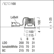 Zumtobel Group - Downlight/Strahler/Flutlicht LED - Einbauleuchte P - INF Q #60818018 4000K
