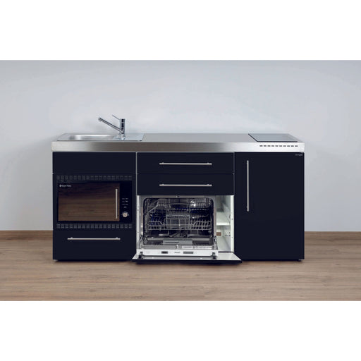 Stengel - Mini-Küche Miniküche Premiumline MPGSMOSSM180KSGKFlBr Schwarz matt