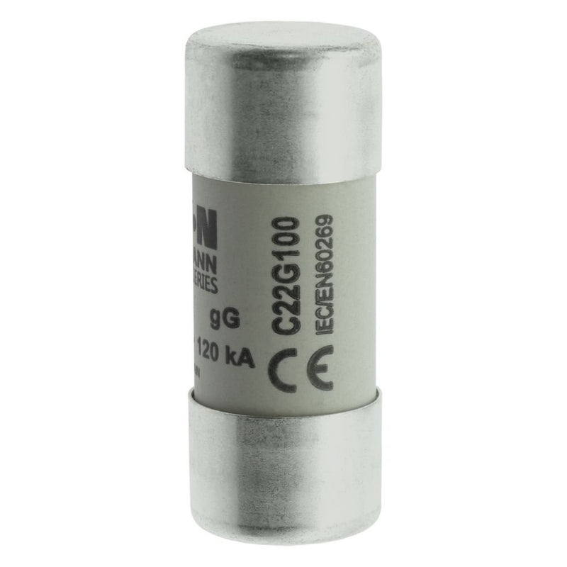 Eaton - Zylindrische Sicherung Sicherungseinsatz Nieders. CYLINDRICA#C22G100 100A AC 500V 120kA − 10 Stück
