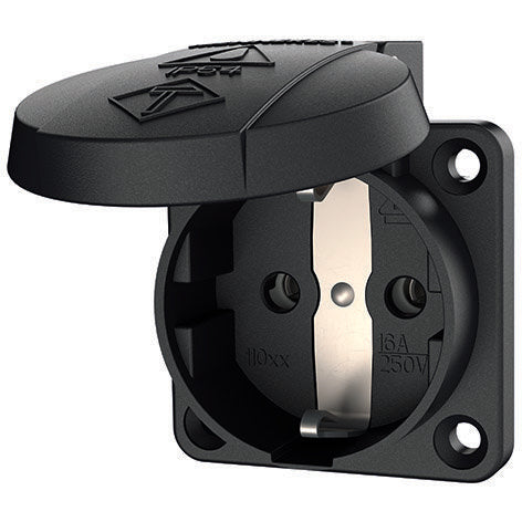 Mennekes - Schutzkontakt-Anbausteckdose Schuko-Anbau-Steckdose 11032 16A,2p+E,230V,sw