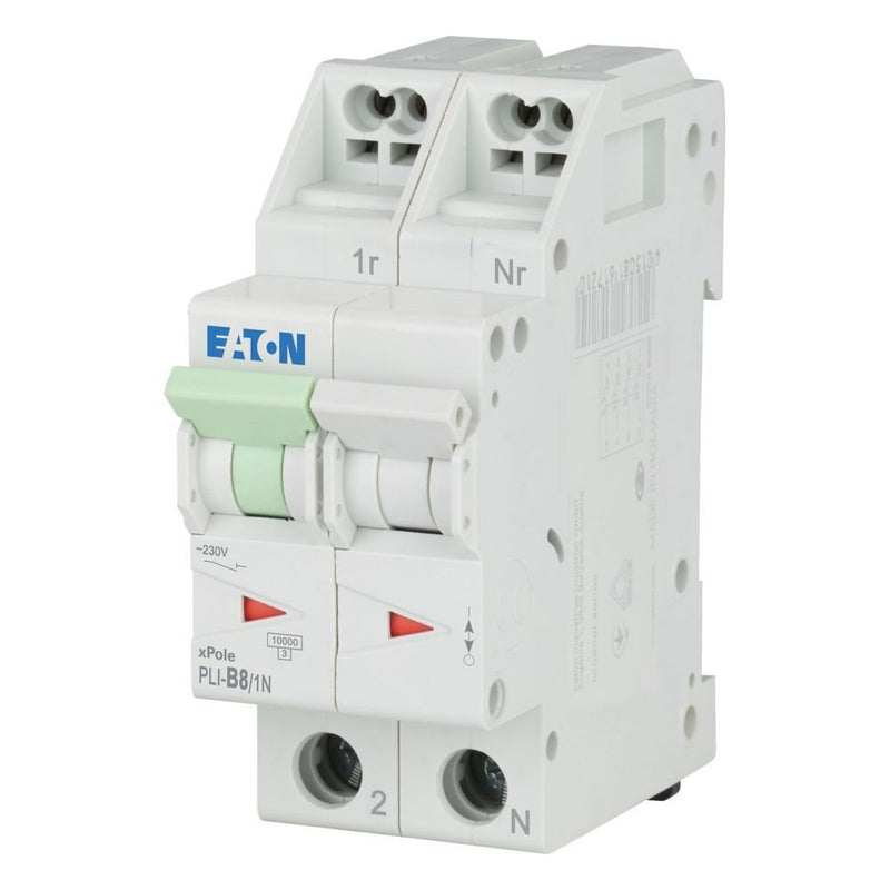 Eaton - Leitungsschutzschalter PLI-B8/1N B 8A, 1p+N Steckkl