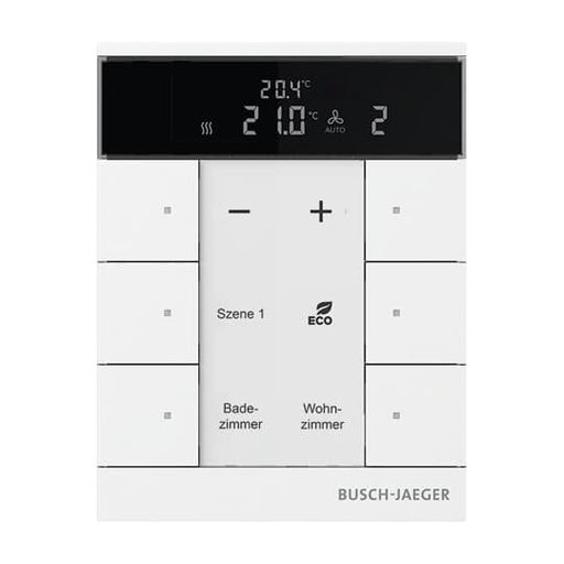 Busch-Jaeger - Bussystem-Raumtemperaturregler Raumtemperaturregler SBS/U6.0.11-84 6-fach studioweiß