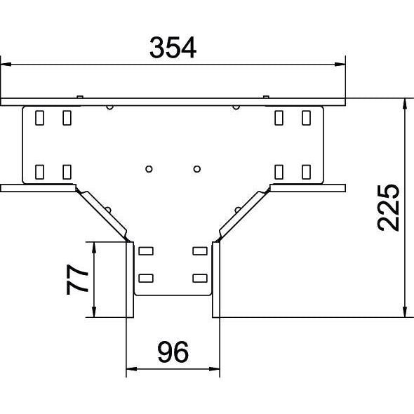 OBO Bettermann - T-Stück für Kabelrinne T-Stück für Kabelrinne RT 810 FT 85x100