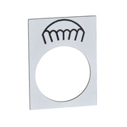 Schneider Electric - Bezeichnungsschild für Befehlsgeräte Symbolschild ZB2BY4933 ws (Langsam)