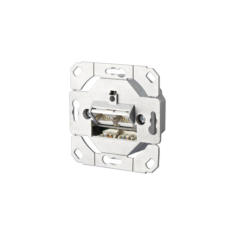 Metz Connect - Kommunikationsanschlussdose Kupfer Anschlussdose C6A UP0 130C381200-I 2xRJ45,UP0 − 10 Stück