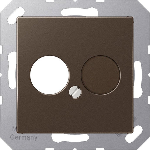 Jung - Einsatz/Abdeckung für Kommunikationstechnik Abdeckung mokka A 562 MO für 2 Kleinst.Dosen