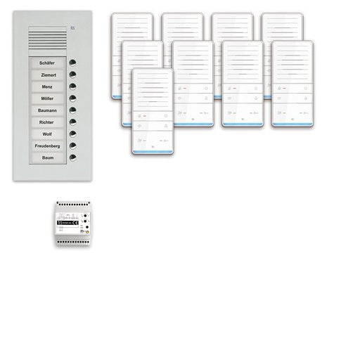 TCS Tür Control - Türsprech-Set audio:pack Unterputz f.9WE PAUF091/001 m. Außenstation PUK