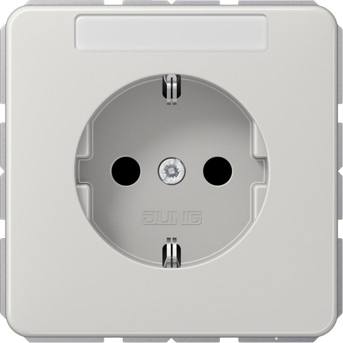 Jung - Steckdose SCHUKO-Steckdose 16A 250V CD 1520 BFNA LG mit Schriftfeld