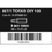 Wera - Bit-Set 6-rund Bit 072446(VE100) TX 10x25mm