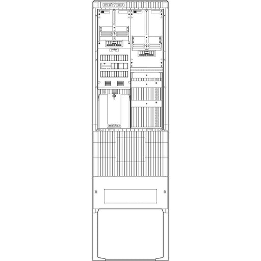 ABN - Zähler-Komplettschrank Straßenbeleuchtung SB205ZL1512 Säule 1 ZP TSG 5pol
