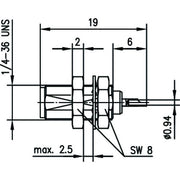 Telegärtner - Koax-Steckverbinder SMA-Einbaubuchse AU 100024697 − 5 Stück