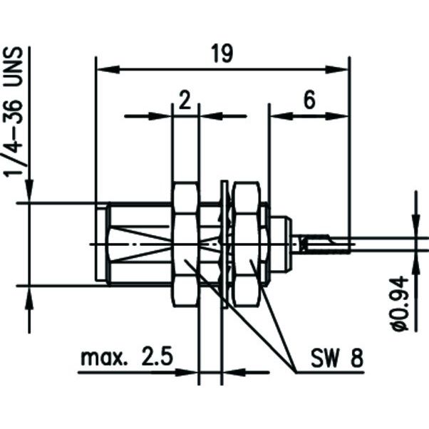Telegärtner - Koax-Steckverbinder SMA-Einbaubuchse AU 100024697 − 5 Stück