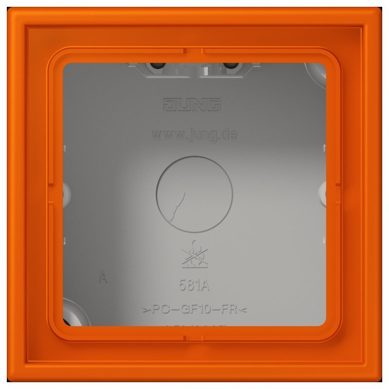Jung - Aufputzgehäuse für Unterputzgerät Aufputz-Kappe 1fach LC 581 A 260 orange vif (4320S)