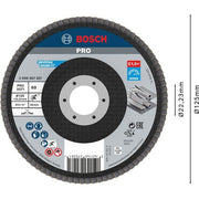 Bosch - Trenn-/Schleifscheibe PRO X571 2608607327 Fächerschleifscheibe