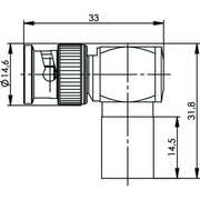 Telegärtner - Koax-Steckverbinder BNC-Kabelwinkelstecker 100023326 cr RG-213/U