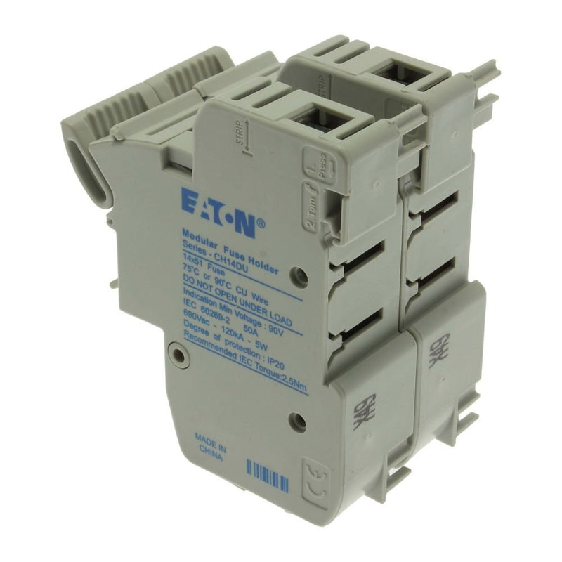 Eaton - Halter für zylindrische Sicherung Sicherungshalter Niedersp. 2 POLE 14X#CH142DIU 50A AC 690V 2polig − 3 Stück