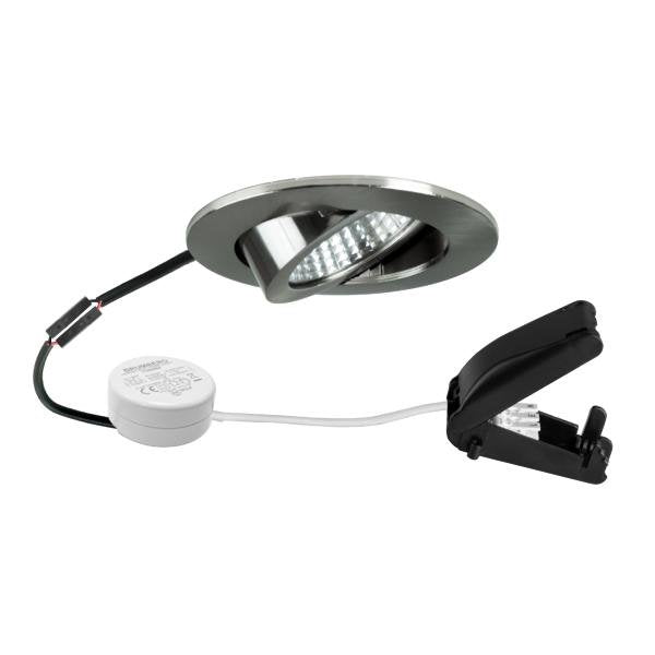 Brumberg Leuchten - Downlight/Strahler/Flutlicht LED-Einbaustrahler 230V 40463153 3000K, nickel