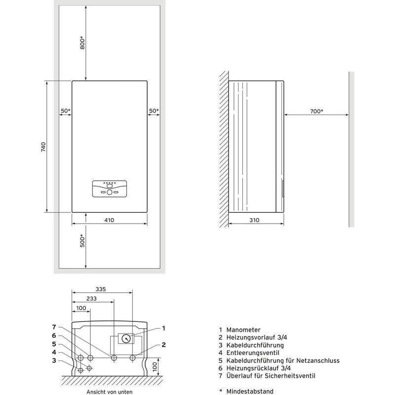 Vaillant - Elektrischer Heizkessel Elektro-Heizgerät eloBLOCK VE 28/14 28kW inkl.HE-Pumpe