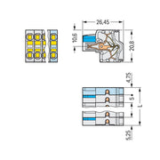 WAGO - Kabelsteckverbinder für Leiterplattensteckverbinder 2-Leiter-Federleiste 721-2113/026-000 CAGECLAMP,2,5mm²,lgr − 25 Stück