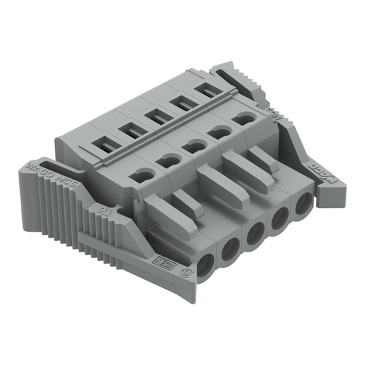 WAGO - Kabelsteckverbinder für Leiterplattensteckverbinder 1-Leiter-Federleiste 231-105/037-000 CAGECLAMP,2,5 mm²,gr − 50 Stück