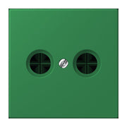 Jung - Einsatz/Abdeckung für Kommunikationstechnik Abdeckung für Antennendose LC 990 TV 219 vert fonce (32050)