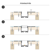 EVN Lichttechnik - Mechanisches Zubehör/Ersatzteile für Leuchten Trockenbauprofil APTB6AM200 inkl. Abdeckung