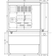 Hensel - Verteilerschrank für Energieversorgung Ladeverteiler Mi EV 11kW 12110 f.12 Ladep. a 11kW