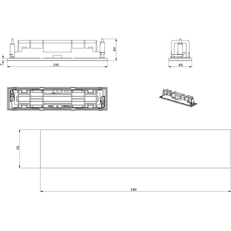 RP-Technik - Mechanisches Zubehör/Ersatzteile für Leuchten Einbaurahmen KSE-MB-EB-WS