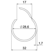 OBO Bettermann - Elektro-Installationsrohr Kunststoff Quick-Pipe 2953 M32 RW − 2 Meter