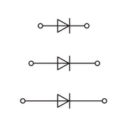 WAGO - Bauelement-Reihenklemme Dreistock Diodenklemme 870-596/281-674 grau 2,5qmm − 50 Stück