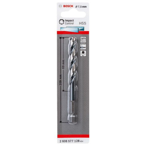 Bosch - Bohrer HSS Spiralbohrer mit 2608577128 Sechskantschaft 7,5