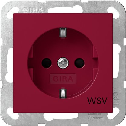 Gira - Steckdose SCHUKO-Steckd. SH WSV 4453108 Rot