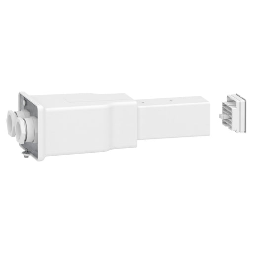 Schneider Electric - Einspeisekasten für Schienenverteiler KBB Endeinspeisung 40A KBB40ABG44T2W Linksmontage, 2 Netz