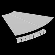 Unex - Deckel Bogen für Kabeltragsystem Abdeckung Flachbogen 67614-44 45 Grad 600 R300