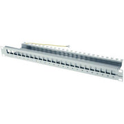 Telegärtner - Patchpanel Kupfer 19Z.-Modulträger 1HE gr AMJ-Mod 24PP/ub gr 24AMJ/UMJ Ports leer