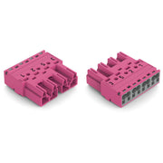 WAGO - Steckverbinder für steckbare Gebäudeinstallation Stecker 4-polig 770-294/081-000 Kod. B,pink − 50 Stück